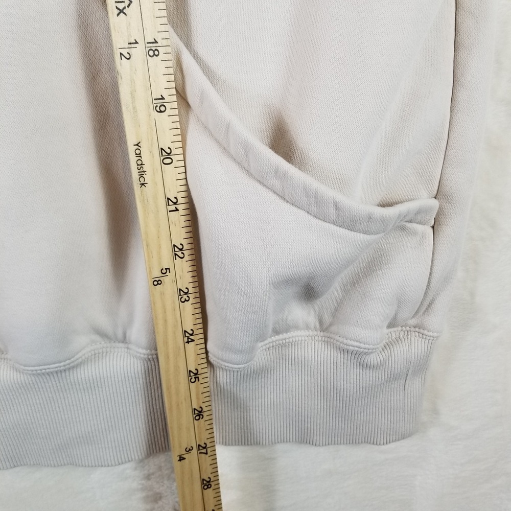 Nike Solo Central Swoosh Fleece Hoodie Men Sz L Oatmeal Oversize DA0315-141 - Picture 6 of 7